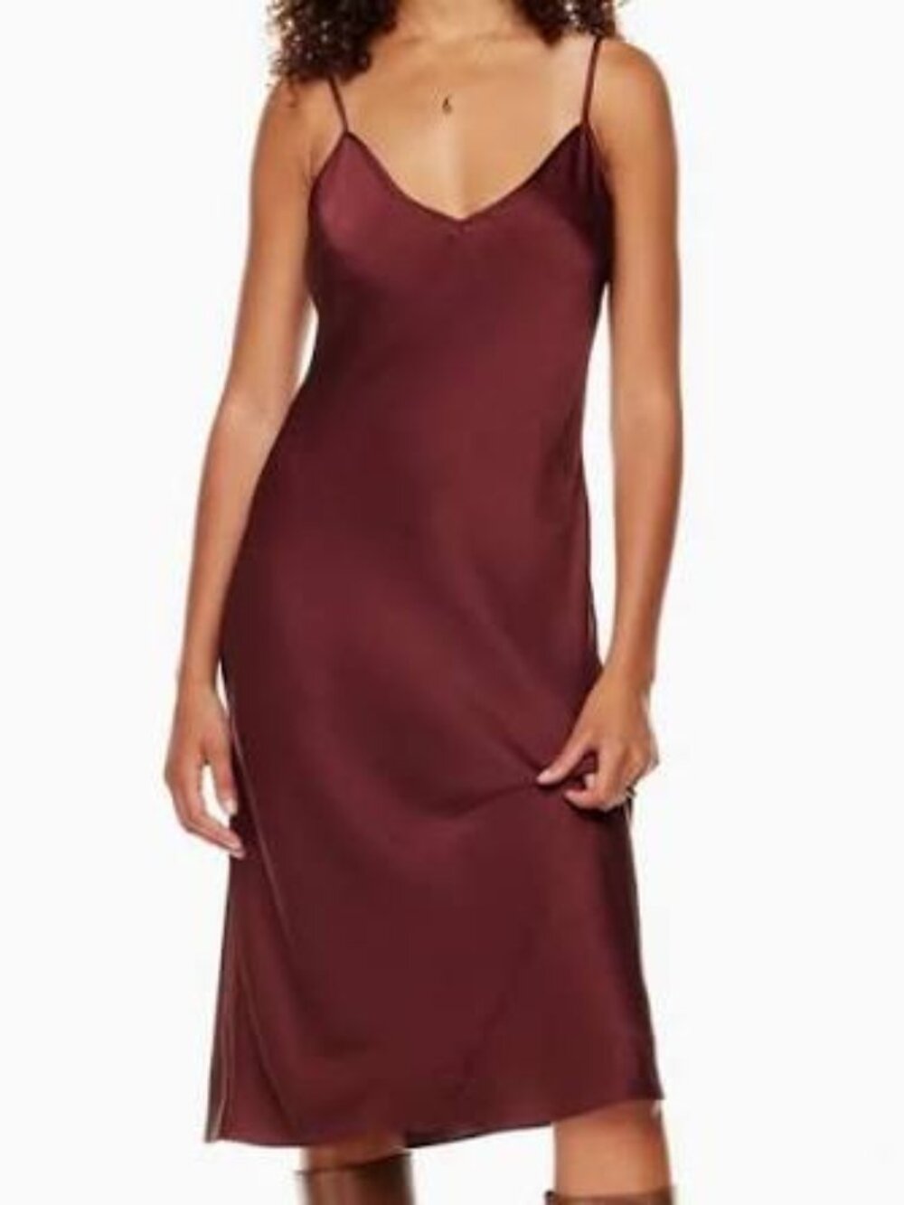 Aritzia - Only Slip Satin Midi Dress